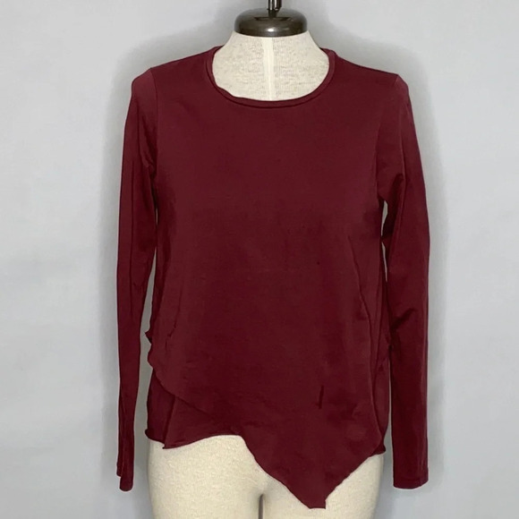 All Saints Daisy Devo Long Sleeve Asymmetrical Tee - Picture 1 of 8